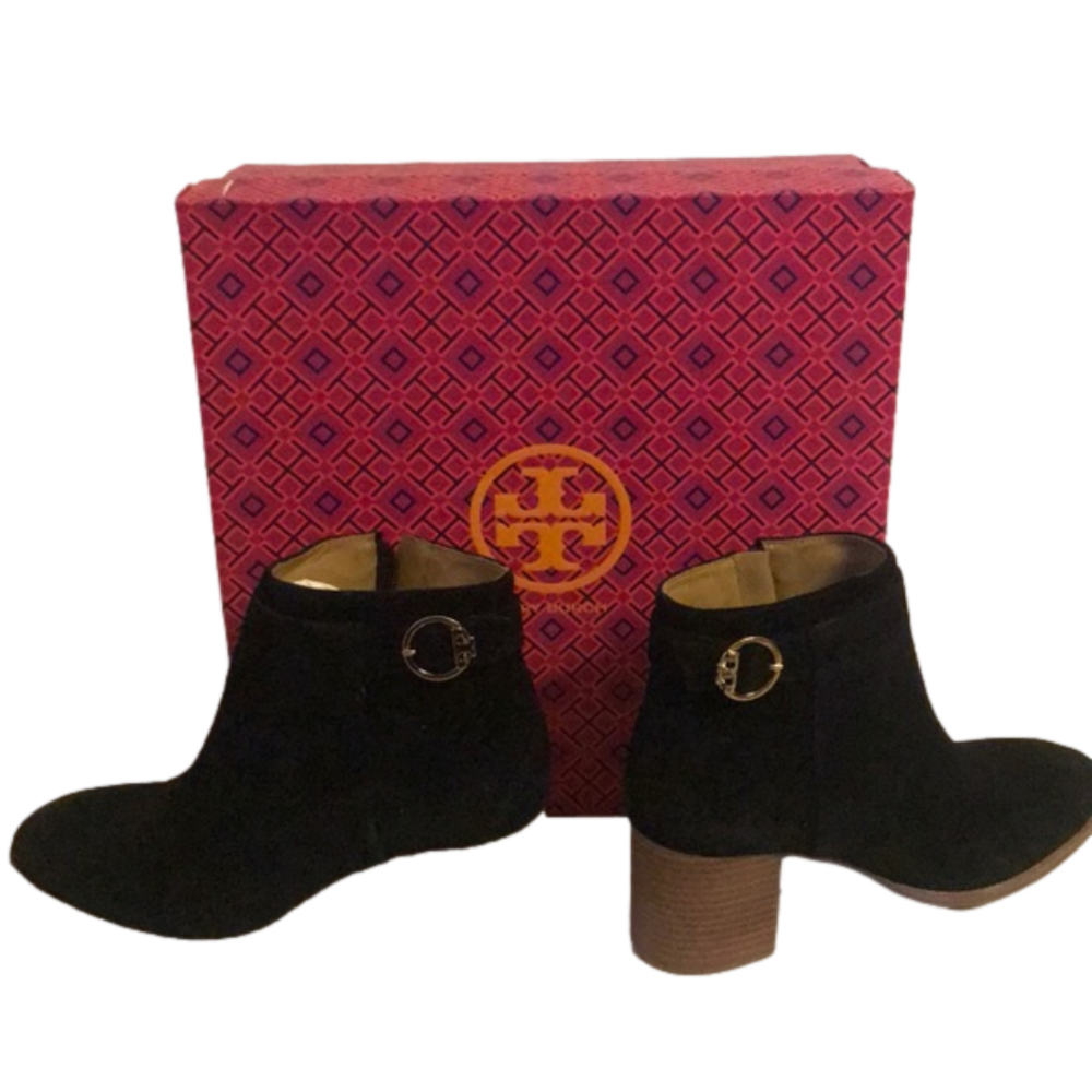 NIB Tory Burch Sofia 65 MM Suede Bootie